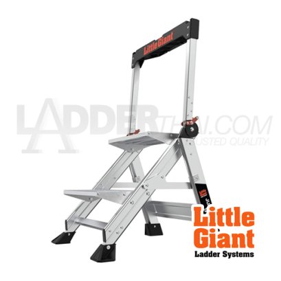 LG11902 บันไดอลูมิเนียม JUMBO STEP 2 ขั้น พร้อมด้ามจับ รุ่น 11902 LITTLE GIANT